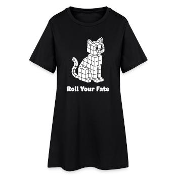 Dice Cat : Jet Your Fate - Robe T-shirt Femme - noir - Devant