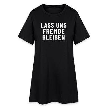Restons des étrangers - Robe T-shirt Femme - noir - Devant