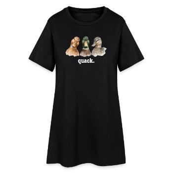 Duck Quacking Funny Duck Lover Croaking - Women’s T-Shirt Dress - black - Front