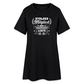 Weihnachtsmann Weihnachtszeit Unartig Weihnachts - Frauen T-Shirt-Kleid - Schwarz - Vorne