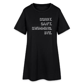 Désolé, je ne sais pas nager, au revoir nageur, excuse de l’humour - Robe T-shirt Femme - noir - Devant