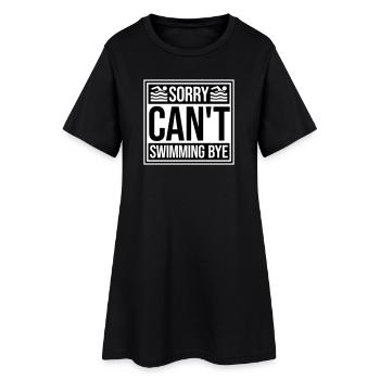 Désolé, je ne sais pas nager, au revoir nageur, excuse de l’humour - Robe T-shirt Femme - noir - Devant