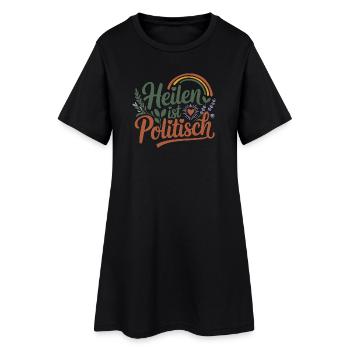  Heilen Ist Politisch Feministische Selbstfürsorge - Frauen T-Shirt-Kleid - Schwarz - Vorne