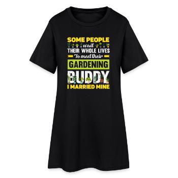 Cadeaux pour les jardins et les amoureux des plantes - Robe T-shirt Femme - noir - Devant