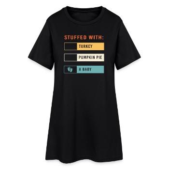 Thanksgiving Gender Reveal Future Maman - Robe T-shirt Femme - noir - Devant