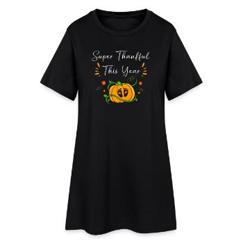 Thanksgiving Gender Reveal Werdende Mutter - Frauen T-Shirt-Kleid - Schwarz - Vorne