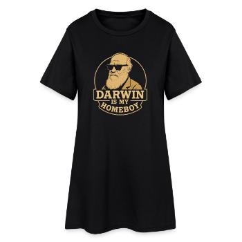 Charles Darwin Don Natural - Robe T-shirt Femme - noir - Devant