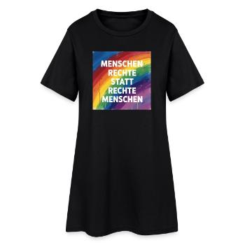 Human rights instead of right-wing people - Women’s T-Shirt Dress - black - Front