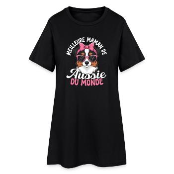 The best Australian dog mom in the world - Women’s T-Shirt Dress - black - Front