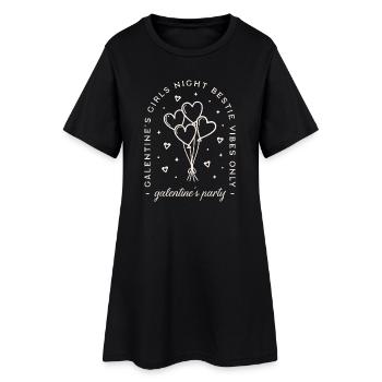 Fête Galentines, meilleure amie soirée de la Saint-Valentin - Robe T-shirt Femme - noir - Devant