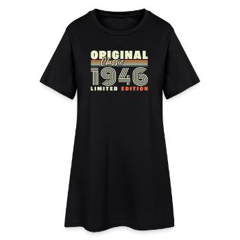1946 Vintage Rétro Cadeau D'anniversaire - Robe T-shirt Femme - noir - Devant
