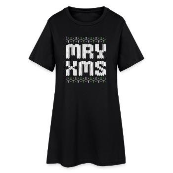 Joyeux Noël MRY XMS Moche de Noël - Robe T-shirt Femme - noir - Devant