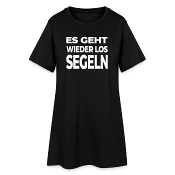 Voile - Robe T-shirt Femme - noir - Devant