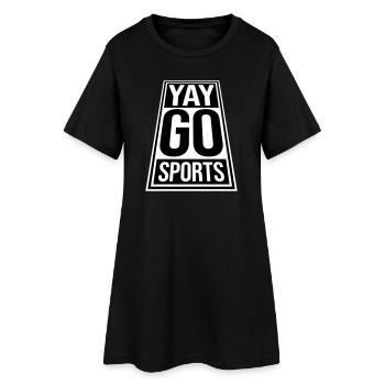 Youpi Go Sports Sarcastique Humour Anti Sports - Robe T-shirt Femme - noir - Devant