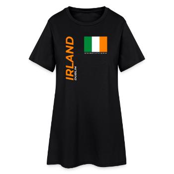 Dublin - Robe T-shirt Femme - noir - Devant