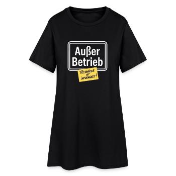 Out of order technician informs sloth office - Women’s T-Shirt Dress - black - Front