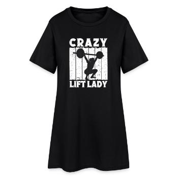 Bodybuilder Bodybuilder Folle Gymnase de Powerlifting - Robe T-shirt Femme - noir - Devant