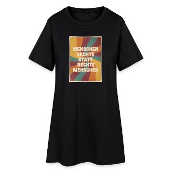Human Rights Instead of Right People Retro - Women’s T-Shirt Dress - black - Front