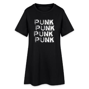 Logo répété du punk grunge - Robe T-shirt Femme - noir - Devant