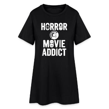 Horror Movie Addict - Frauen T-Shirt-Kleid - Schwarz - Vorne