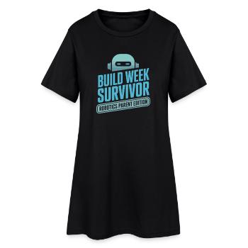 Cadeau Parent de l’équipe Robot - Robe T-shirt Femme - noir - Devant