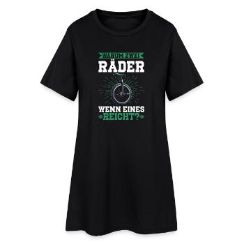 Pourquoi deux roues quand une suffit - Robe T-shirt Femme - noir - Devant