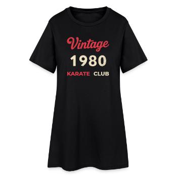 Vintage 1980 – Année de naissance rétro du Karate Club - Robe T-shirt Femme - noir - Devant