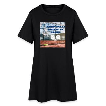 Keep calm and play padel - Women’s T-Shirt Dress - black - Front