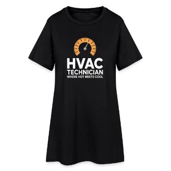 Expert en réparation CVC Technologie de climatisation - Robe T-shirt Femme - noir - Devant