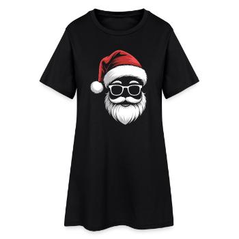 Cool Santa with sunglasses - Women’s T-Shirt Dress - black - Front