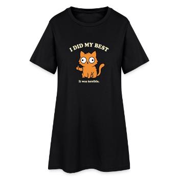 Ich hab mein bestes gegeben Lustige Katze Spruch - Frauen T-Shirt-Kleid - Schwarz - Vorne