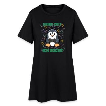 ich zocke - gaming  - Frauen T-Shirt-Kleid - Schwarz - Vorne