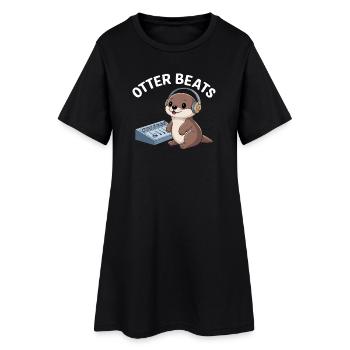 Otter Beats – Producteur Otter - Robe T-shirt Femme - noir - Devant