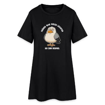 In the past, many things were easier - Seagull Saying - Women’s T-Shirt Dress - black - Front
