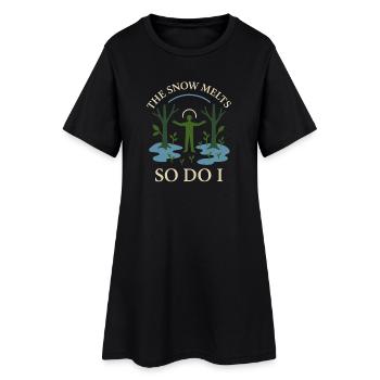Forest Walk Overthinker Mental Reset - Women’s T-Shirt Dress - black - Front