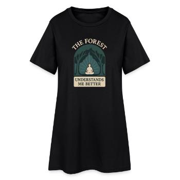 Forest Walk Overthinker Mental Reset - Women’s T-Shirt Dress - black - Front