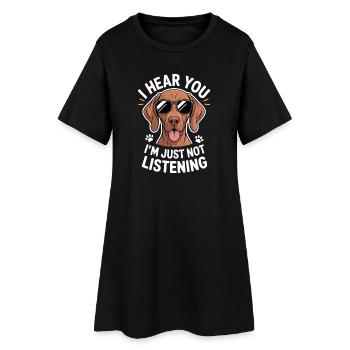 Vizsla Diccion des Chiens Drôle Regal Vizsla - Robe T-shirt Femme - noir - Devant