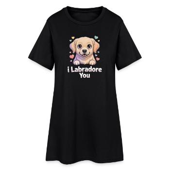 Moi, Labrador, vous cœurs de chiot - Robe T-shirt Femme - noir - Devant