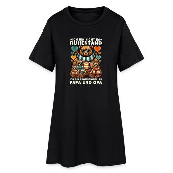 Je ne suis pas à la retraite, je suis papa et grand-père - Robe T-shirt Femme - noir - Devant
