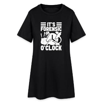 Laboratoire de criminalistique médico-légale O’Clock - Robe T-shirt Femme - noir - Devant