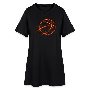 Idée cadeau pour un joueur de basket-ball Baller - Robe T-shirt Femme - noir - Devant