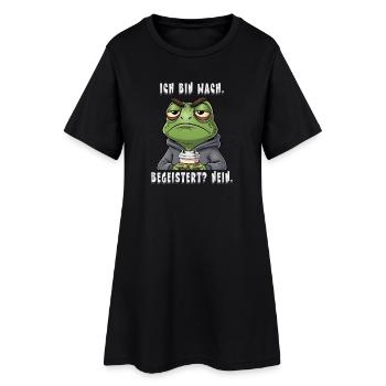 Grummel Frosch „Ich bin wach“ Design - Robe T-shirt Femme - noir - Devant