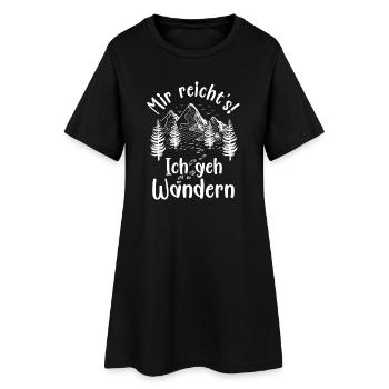 J’en ai assez, je vais faire de la randonnée, des randonneurs, des montagnes, des forêts - Robe T-shirt Femme - noir - Devant
