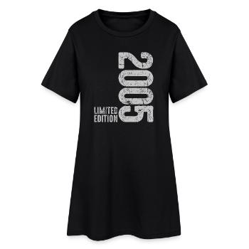 21e anniversaire Homme Femme 21 ans 2005 Décoration drôle - Robe T-shirt Femme - noir - Devant