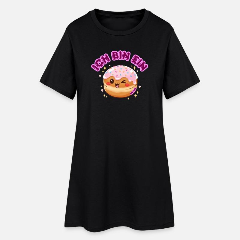 Ich bin ein Berliner - Frauen T-Shirt-Kleid - Schwarz