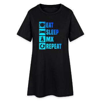 Direkte Motocross Aussage - Frauen T-Shirt-Kleid - Schwarz - Vorne