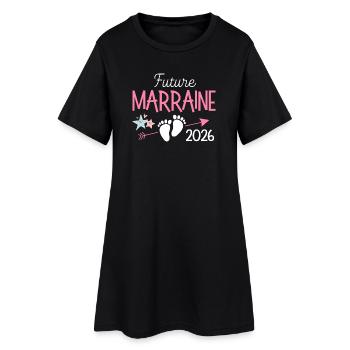 Future Marraine 2026 Annonce de Grossesse - Robe T-shirt Femme - noir - Devant