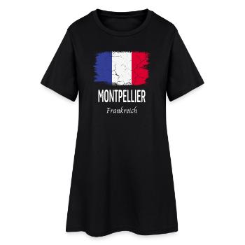 Montpellier - Frauen T-Shirt-Kleid - Schwarz - Vorne