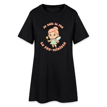 I Am the Fairy-Minist – Humor & Feminismus - Frauen T-Shirt-Kleid - Schwarz - Vorne