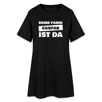 First name Caspar - Women’s T-Shirt Dress - black - Front